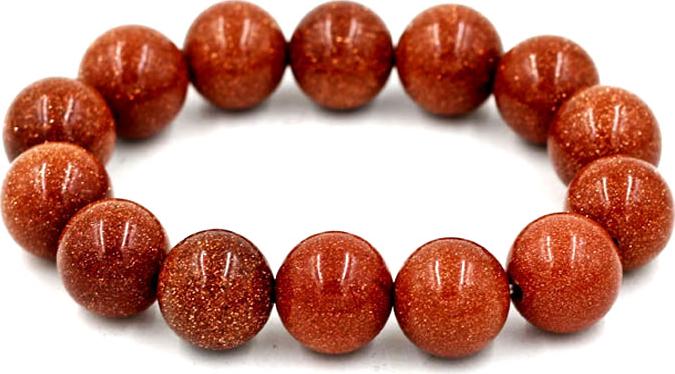 Vòng tay chuỗi hạt đá kim sa 14 ly 14 hạt