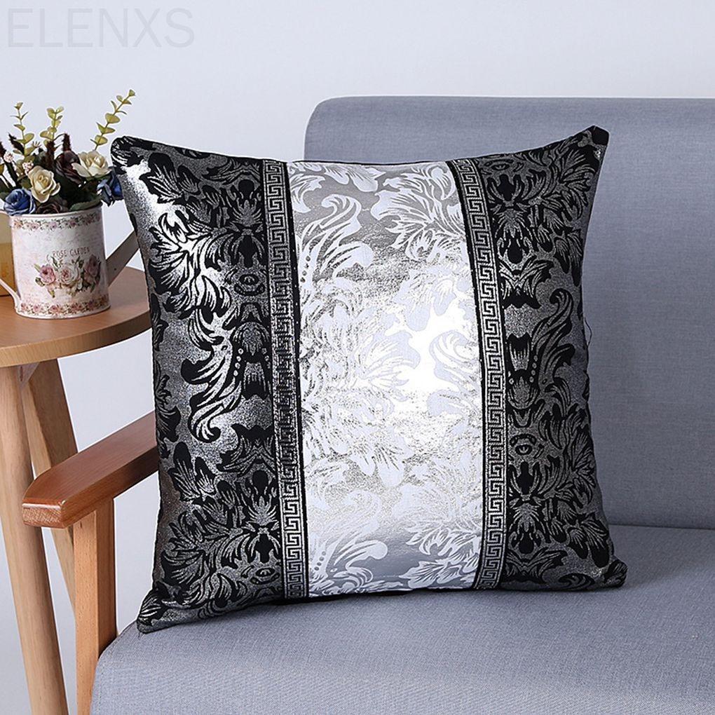 Floral Pattern Pillow Case Sofa Throw Cover Pillowcase Pillowslip Contrast Color Pillows Decor ELEN