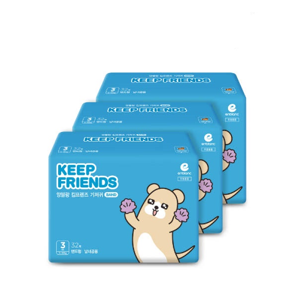 COMBO 3 Tã dán nội địa Hàn Quốc Enblanc Keep Friend size 3 (M 32 miếng/bịch)