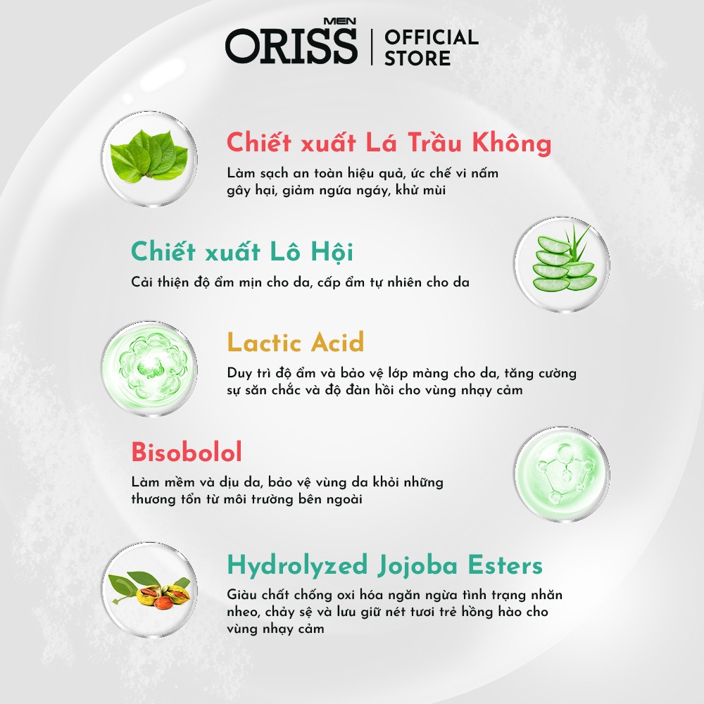 Dung Dịch Vệ Sinh Chuyên Dụng Cho Nam Giới Dạng Bọt Oriss Men Elegent 120ml/chai