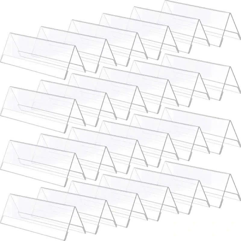 Combo 10-50 cái 6x20cm, Kệ mica chức danh, bảng tên học sinh, menu mica chữ A 2 mặt, bảng giá, tên sản phẩm