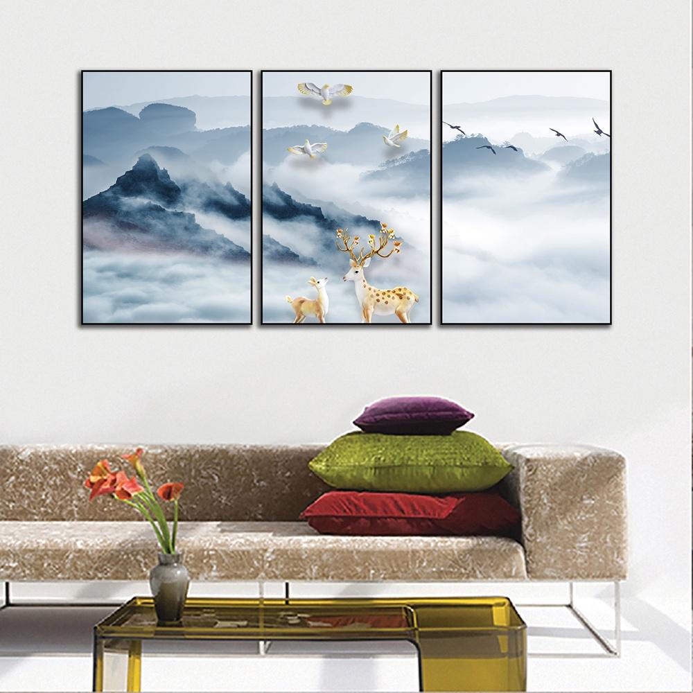 Tranh treo tường cổ điển, trang trí quán trà, phòng khách