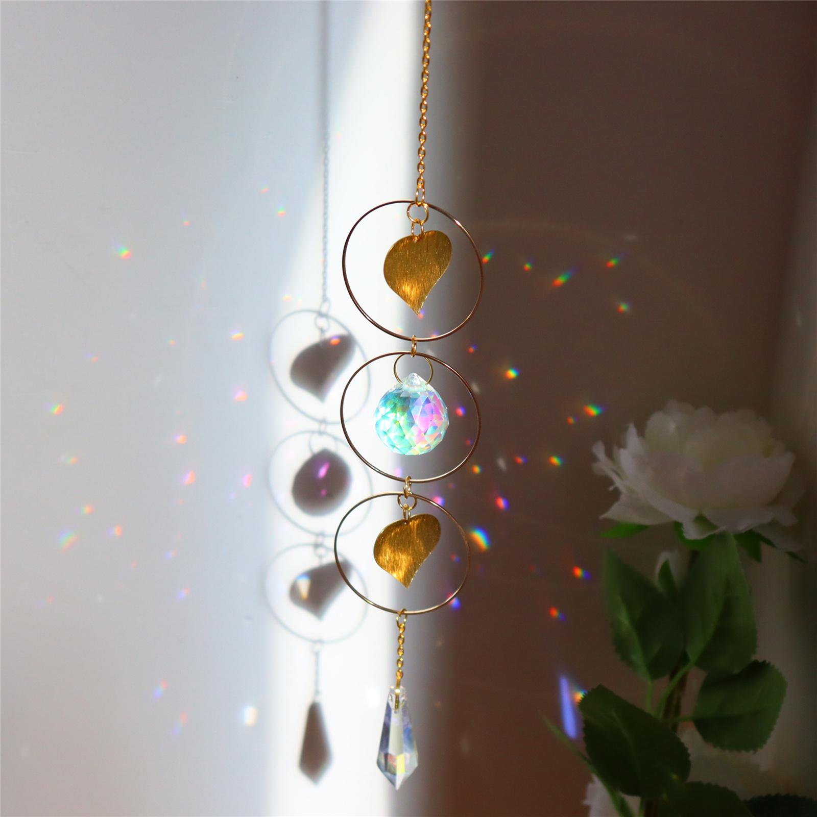 Crystal  Wind Chime Home Hanging Fengshui Outdoor Decor  Style 1