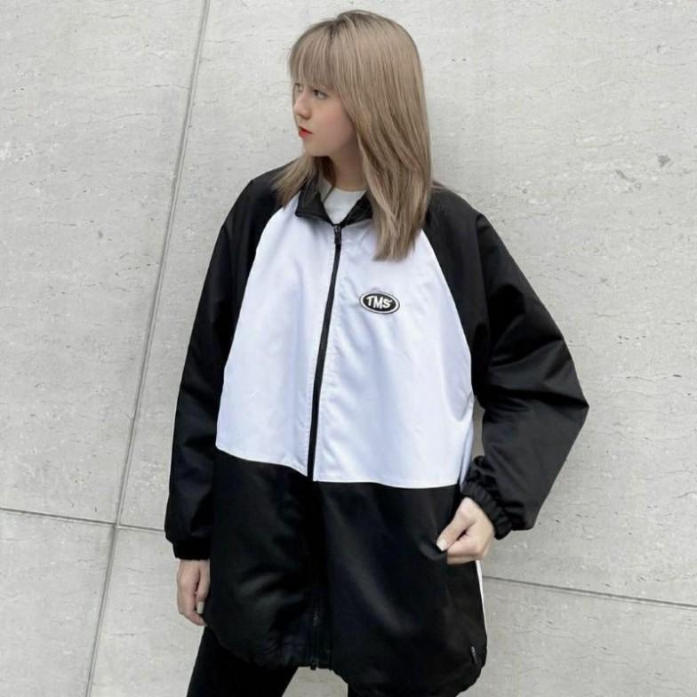 Áo Khoác Dù TMS LOGO MIDSIDE Nam Nữ Ulzzang Unisex Form Rộng Bomber Jacket