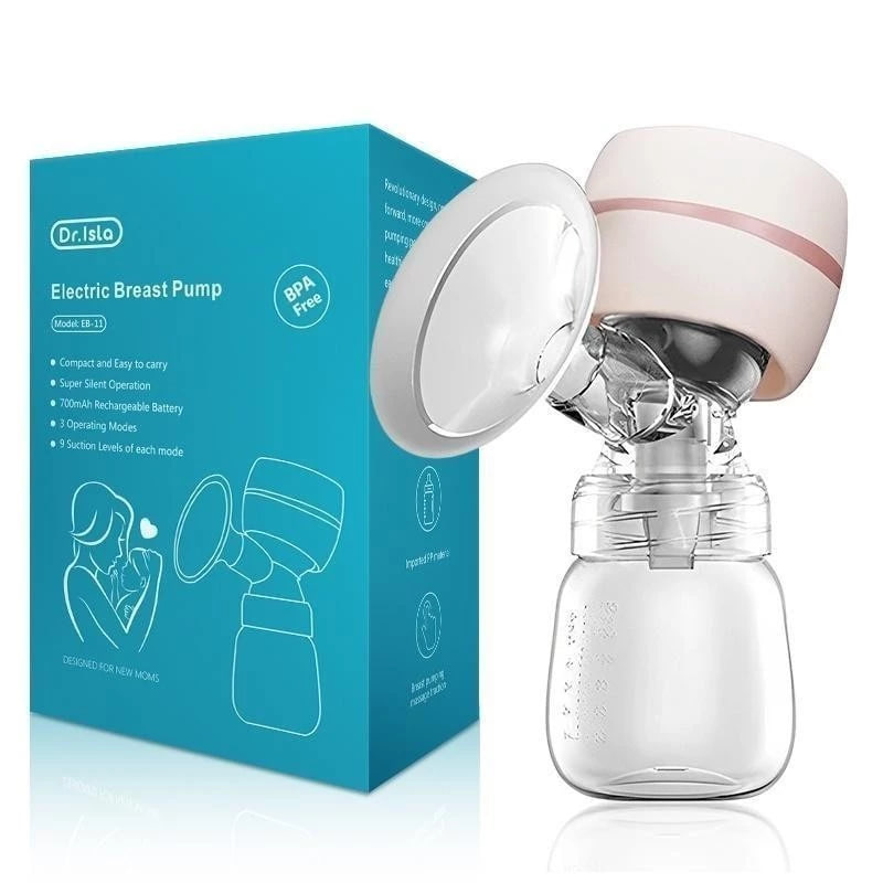 Dr.Isla Máy Hút Sữa Không Dây Điện Cầm Tay PPSU Silicone Cao Cấp 9 Mức Điều Chỉnh Lực Hút Không BPA 180ml EB11