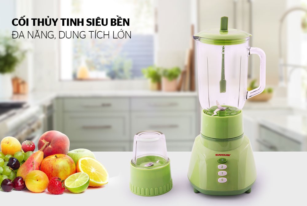 MÁY XAY SINH TỐ SUNHOUSE SHD5112 Xanh - Hàng Chính Hãng - Bảo Hành 12 Tháng Toàn Quốc