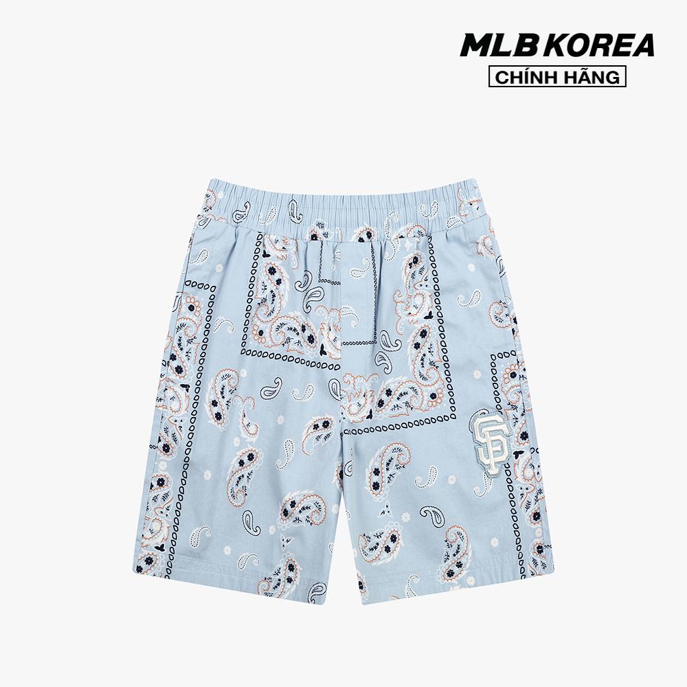 MLB - Quần shorts jeans nữ Paisley Cotton Midi Woven 31SMUP131