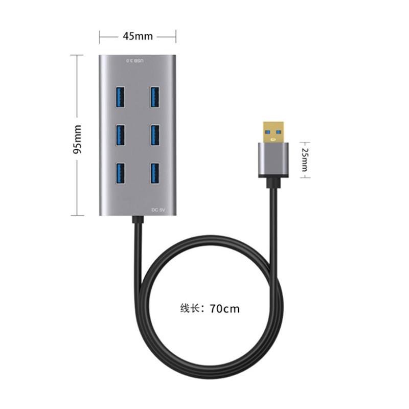 HUB USB 3.0 7 cổng phong cách mới nhất của máy tính USB 3.0 tốc độ cao đến HUB bảy cổng dock mở rộng một kéo bảy bộ mở rộng