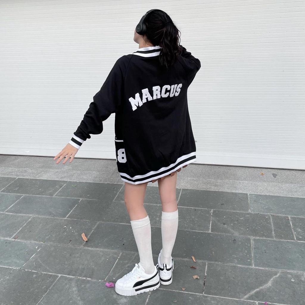 Áo Khoác Nỉ Cardigan MARCUS Form Rộng Unisex Nam Nữ Style Hàn Quốc Oppa Ulzzang KUN