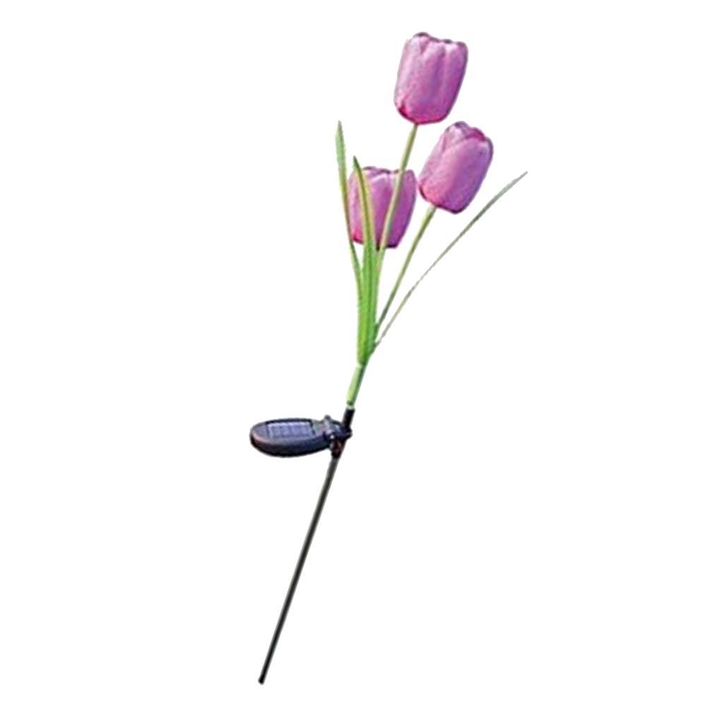 Outdoor Solar Power Flower LED Light Yard Garden Pathway Lamp