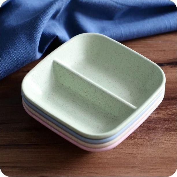 Chén Đựng Gia Vị Lúa Mạch 2 Ngăn -M02