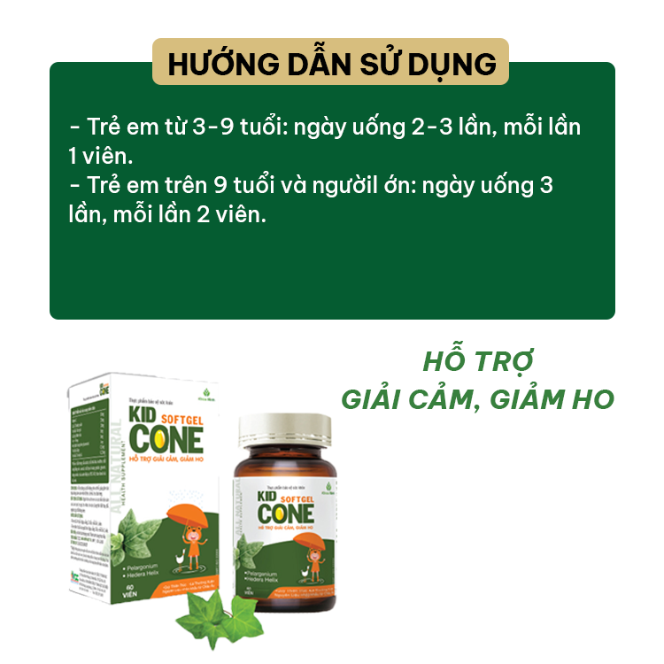 Kidcone softgel hộp 60 viên