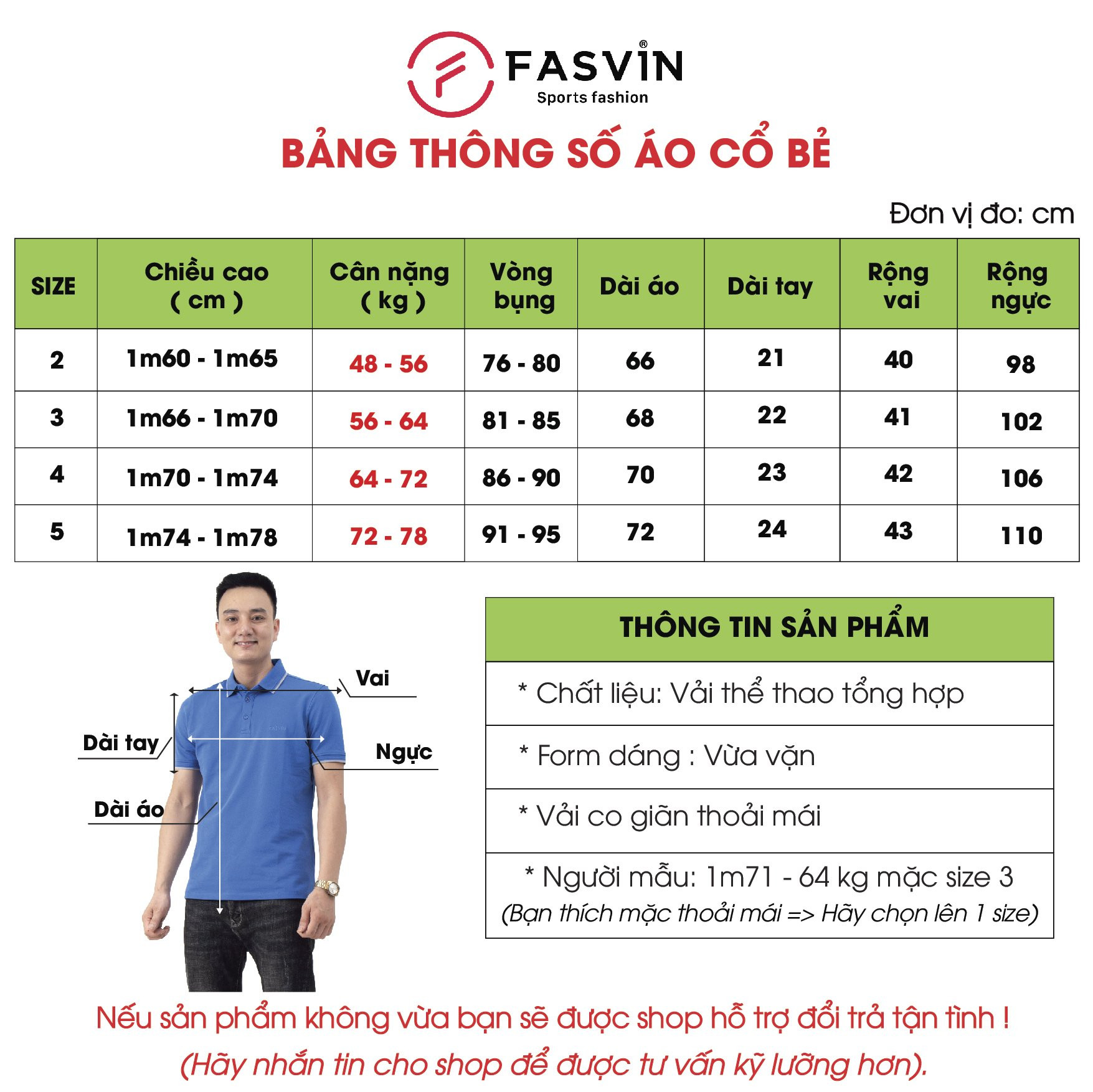 Áo thun thể thao nam Fasvin PL21459.HN áo polo co giãn thoải mái