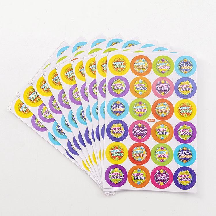 Set 10 Tấm Sticker Khen Thưởng Cho Bé Yêu Hình Mặt Cười, Ngôi Sao