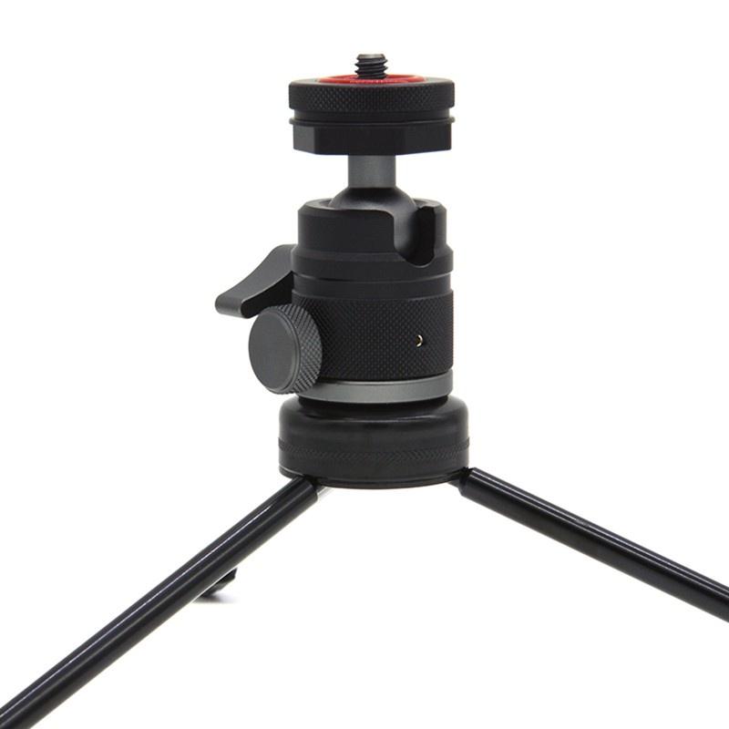 HSV Mini Full Metal Panoramic Spherical Gimbal Cold Shoe Clip Conversion Ball Head Table For Micro SLR Microphone Light Tripod Head