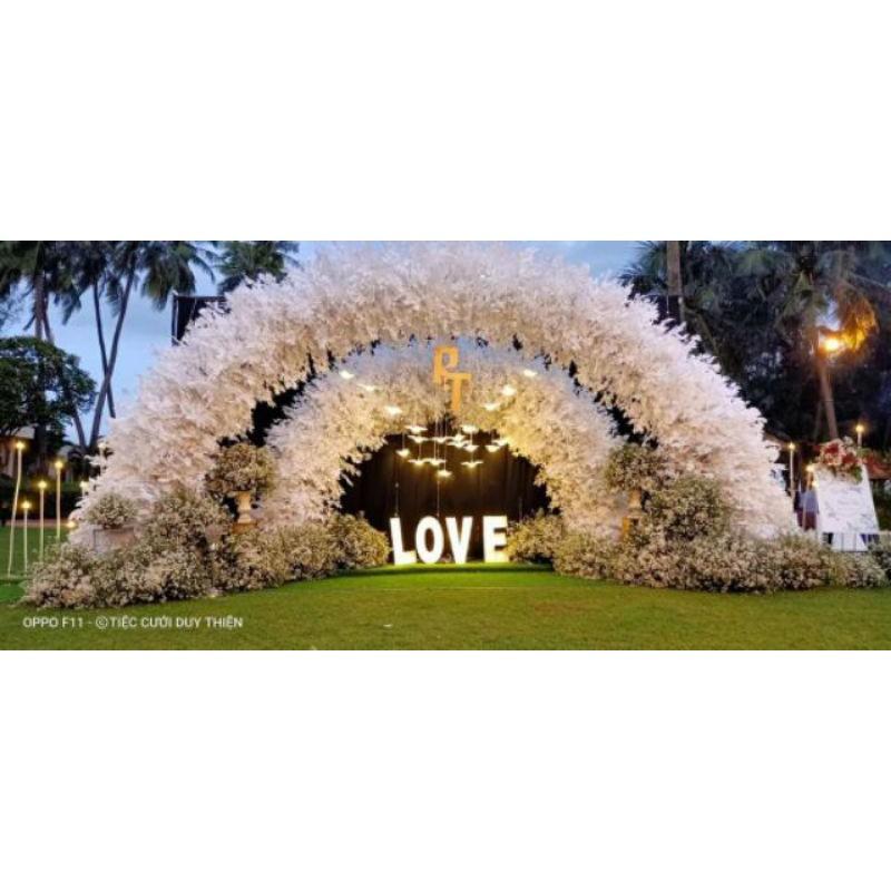 Combo 10 Cành lá si trắng làm cây giả - Lá giả