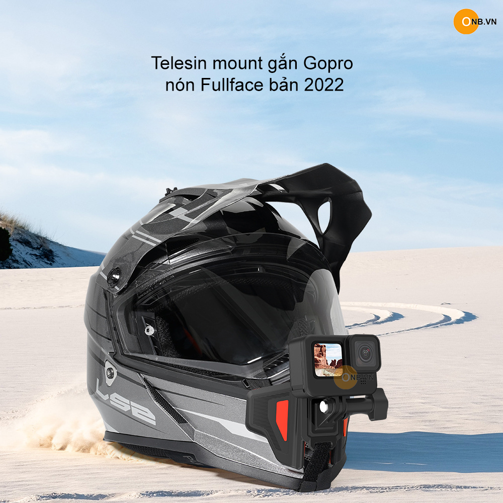 Telesin Mount Gopro gắn cằm cho nón Fullface mẫu 2022