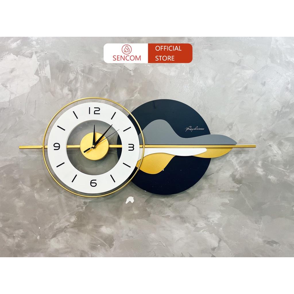 Đồng hồ treo tường phòng khách độc đáo SENCOM, đồng hồ trang trí decor phong cách Bắc Âu - JT21231-80