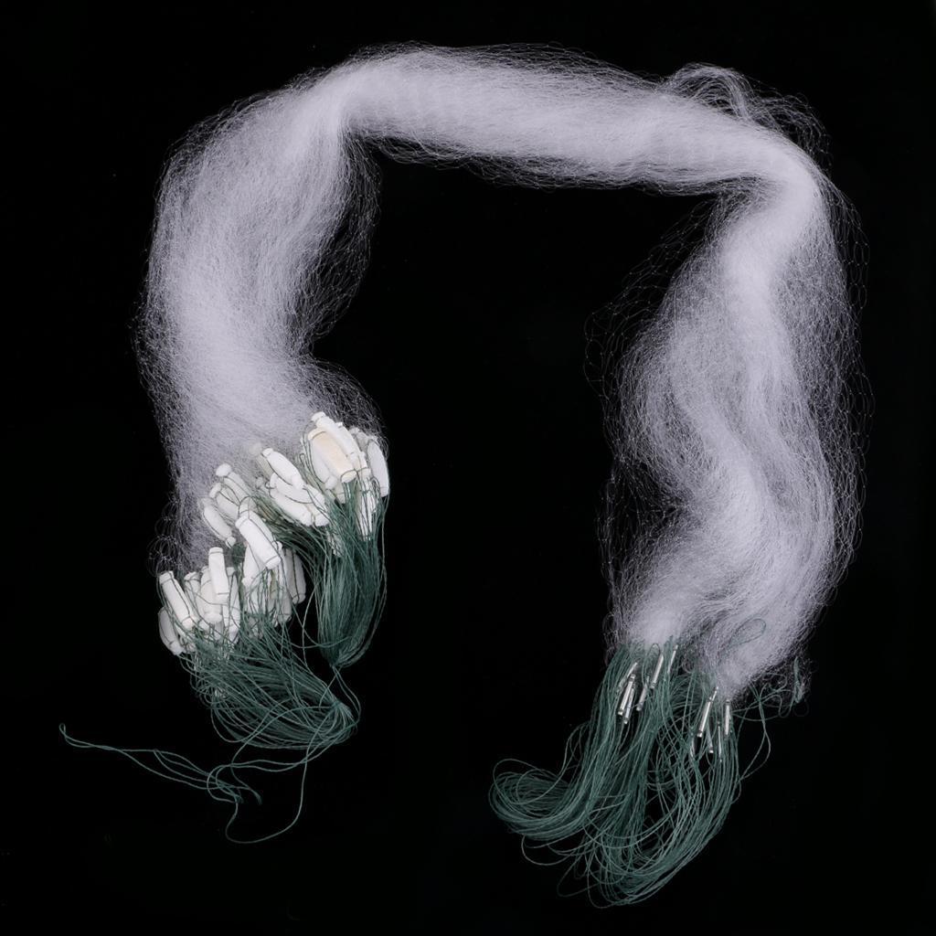 2x Fishing Net With Float Fish Trap Monofilament Small Mesh Gill Casting Net