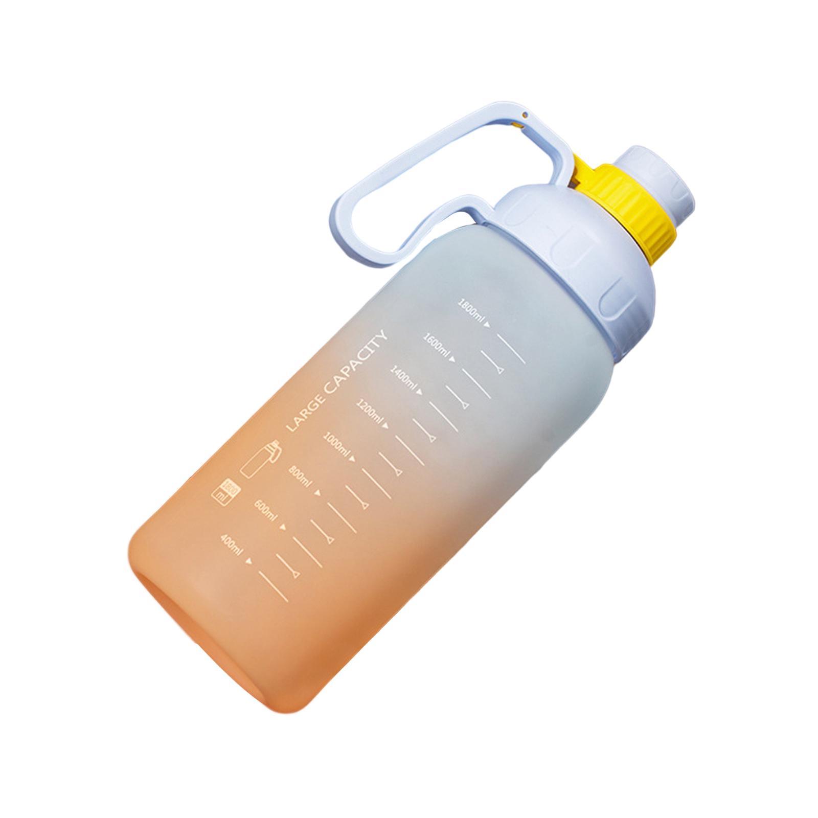 1800ML Large Capacity Reusable Motivational Water Bottle Jug Drinking Kettle for Sports Running Cycling