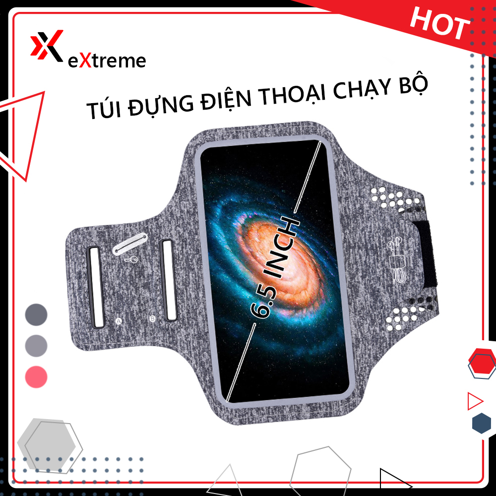 Túi đựng Điện Thoại chạy bộ tới 6.5 Inch Bao đeo tay chạy bộ ,Tập thể dục eXtreme TB101 Kháng nước, chống thấm, có jack cắm tai nghe phù hợp điện thoại - Hàng chính hãng