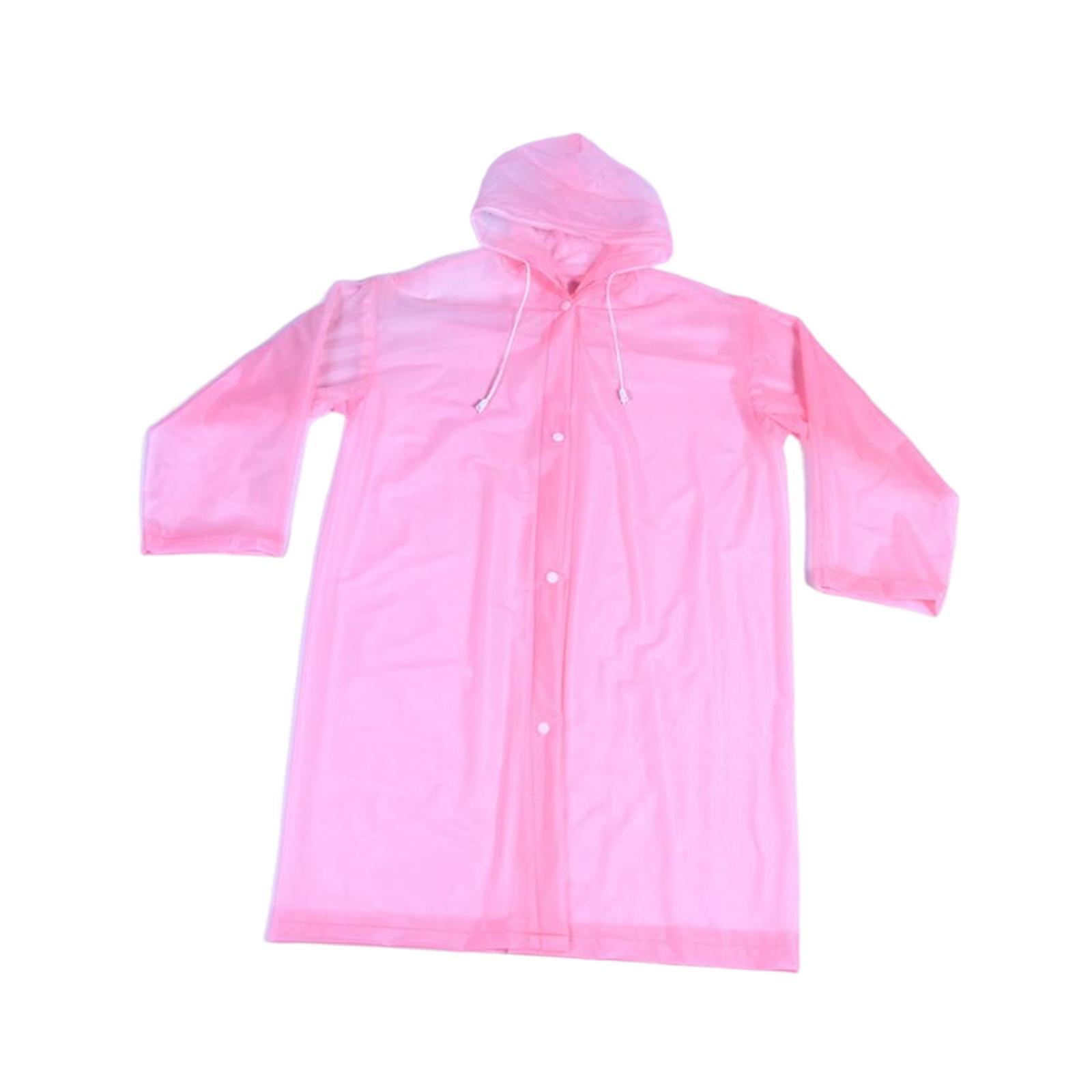 Long Raincoat Adults Children Rain Poncho Rainproof Rain Cape with Hood Rain Jacket for Travel Cycling Climbing Outdoor Activities