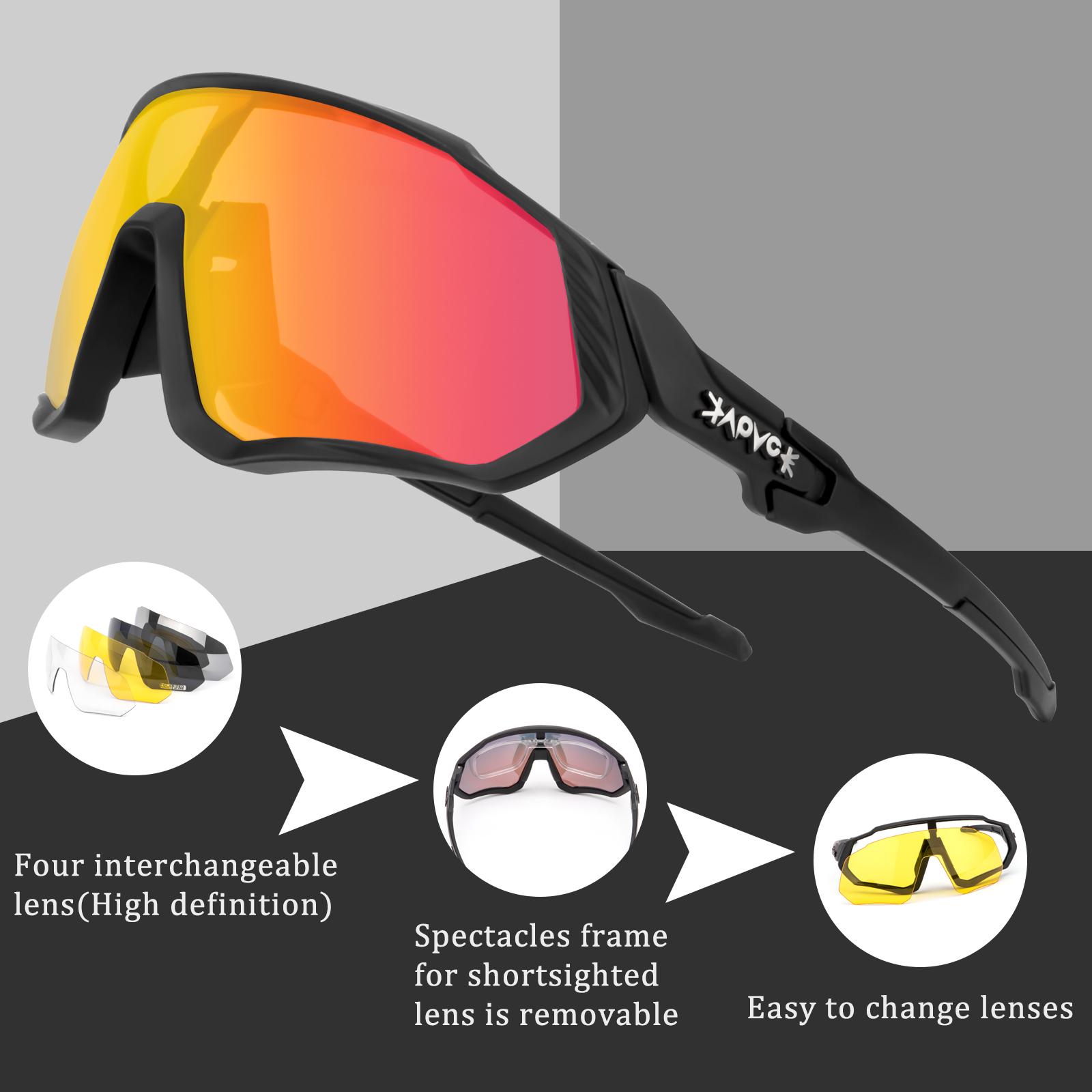 Phân cực thể thao xe đạp xe đạp kính râm Gafas Ciclismo MTB kính đạp kính kính râm tốc độ cho nam giới 5lens Color: 08 Lenses Color: 5lens
