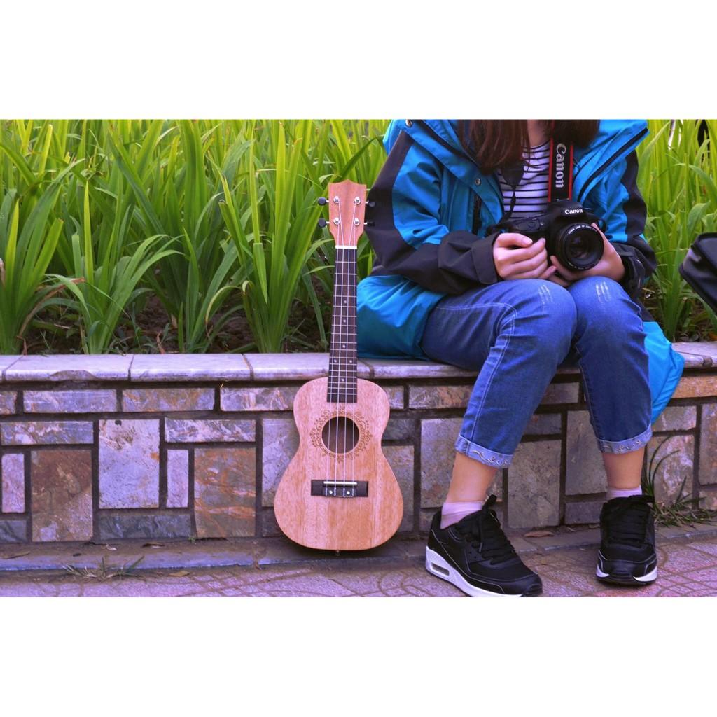 (MUA 1 TẶNG 4) ĐÀN UKULELE CONCERT VIỀN HOA