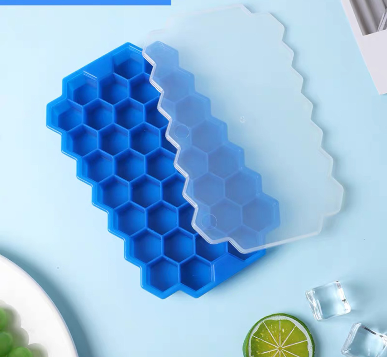 Khay đá silicone cao cấp hình tổ ong dễ dàng tách khuôn