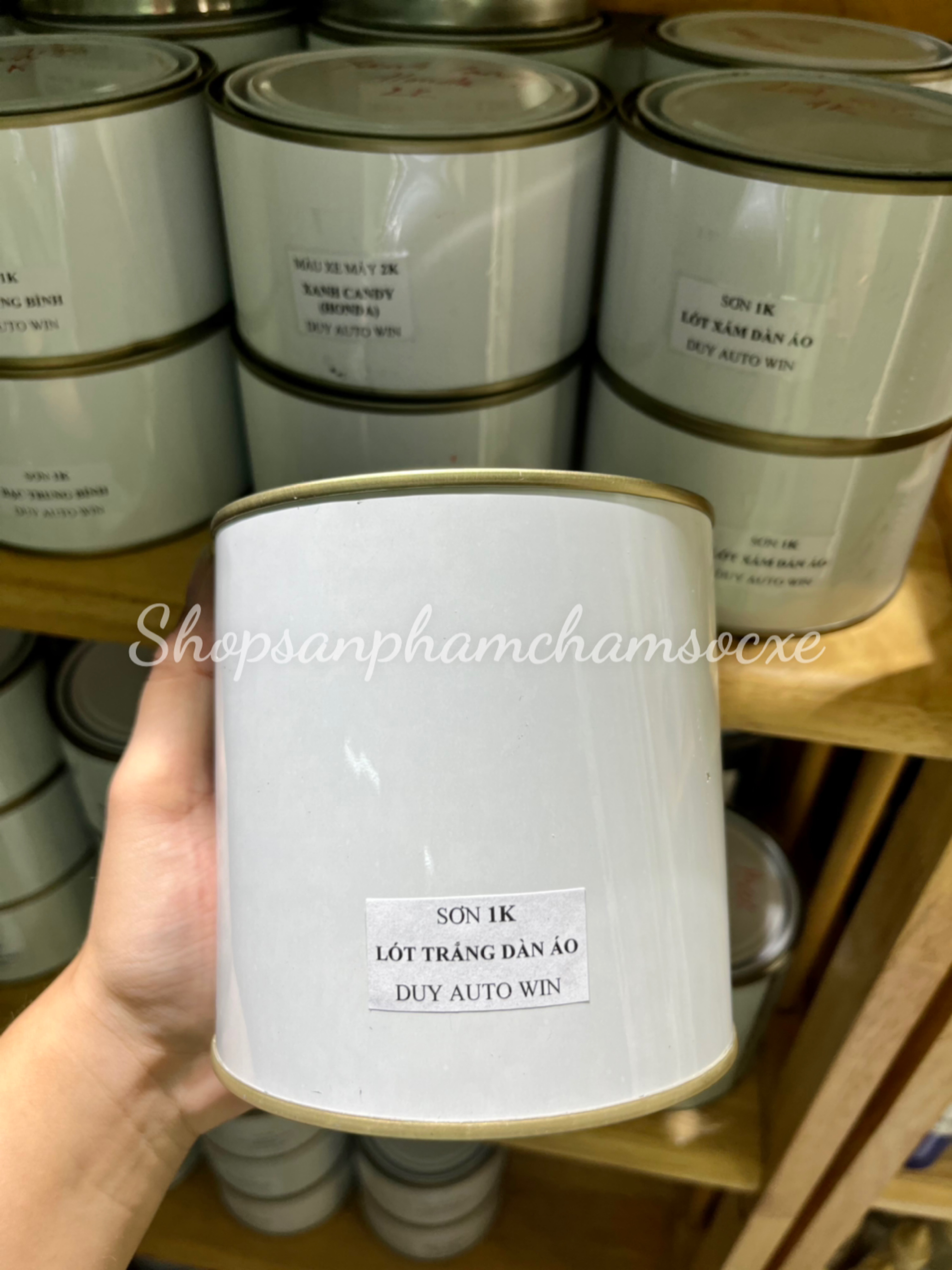 Sơn lót trắng 1k đậm đặc nhanh khô lon 1kg - Lót nhôm sắt kẽm dàn áo