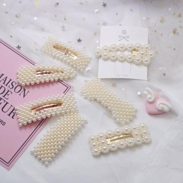 KẸP TÓC ĐÍNH CHÂU NHÂN TẠO Phong Cách Hàn Quốc - QueenStore