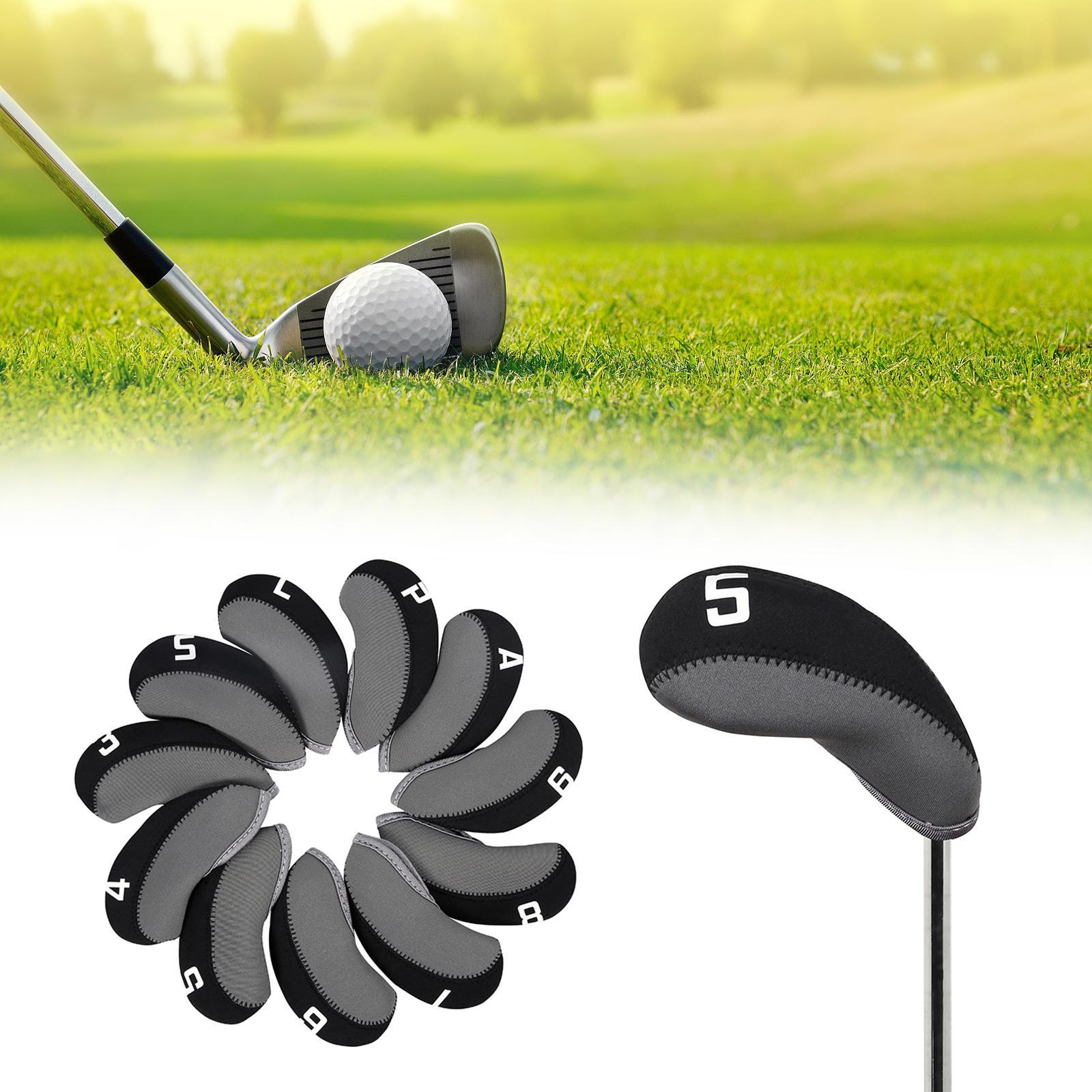 11Pieces Golf Iron Headcover Protector Guard, Golf Clubs Headcovers Numbered