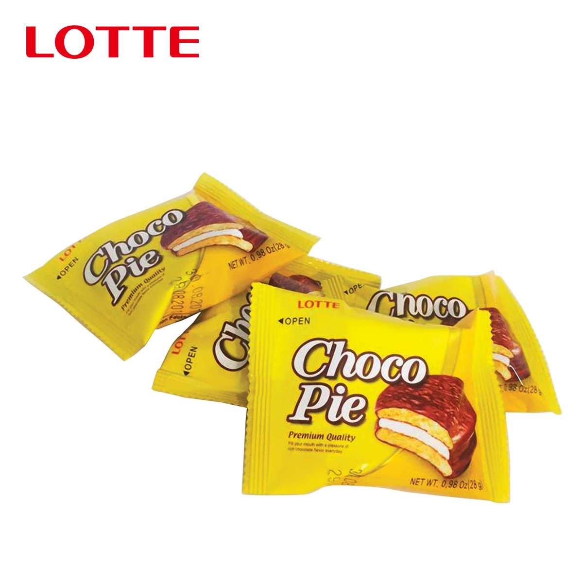 Bánh Lotte Chocopie vị Chuối hộp 336 gr (12 bánh)