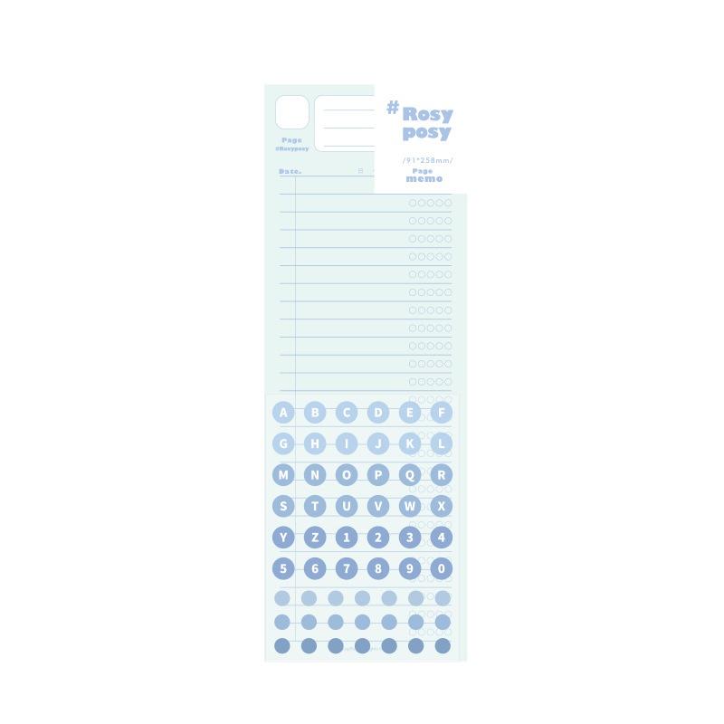 Giấy Note - Giấy Ghi Chú Kế Hoạch/ Tự Vựng/ Todo List Form Dài Màu Pastel Kèm Stickers