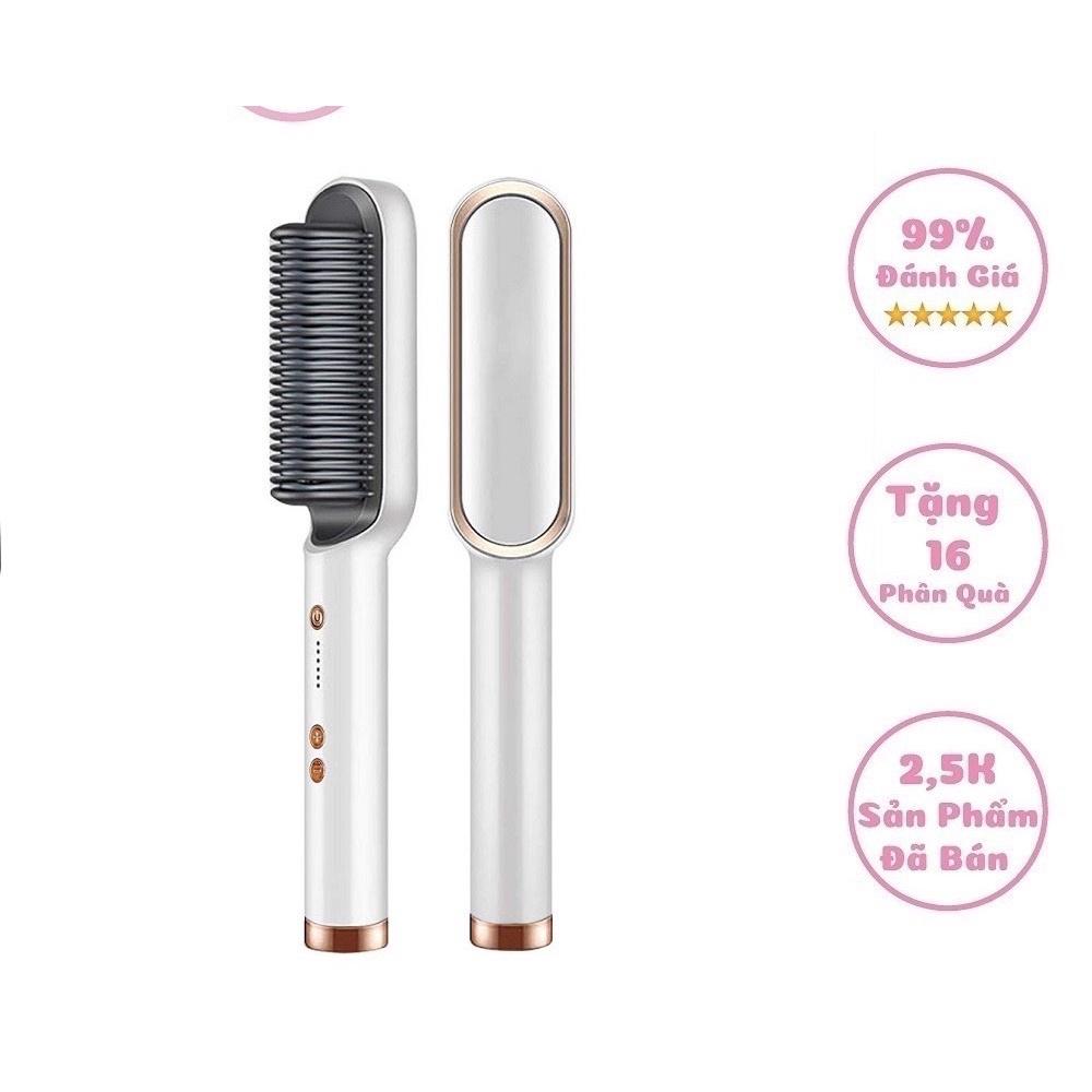LƯỢC ĐIỆN Chải Tóc Tạo Kiểu Chải Thẳng Uốn Duổi Ép Tóc Chuyên Nghiệp Tiện Lợi