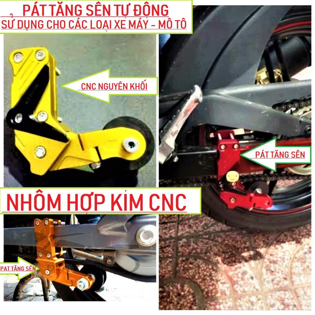 Pát tăng sên xích tự động xe máy hàng hợp kim CNC chống han rỉ loại tốt lắp gắn các loại xe