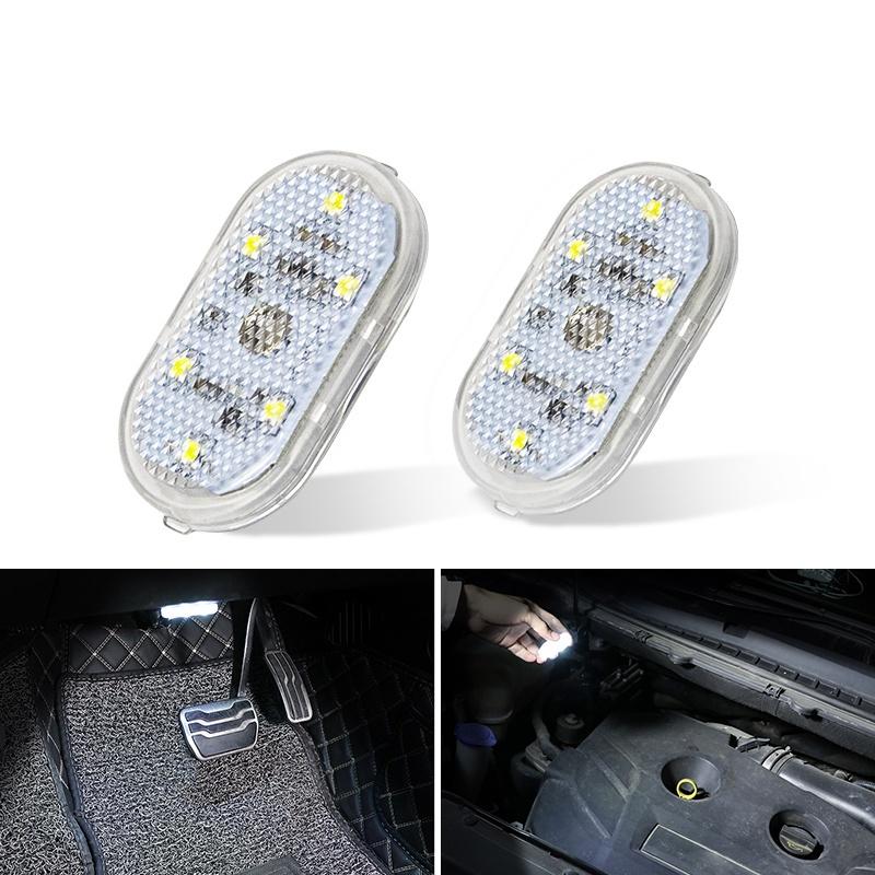 1/2 Đèn trần không dây xe hơi mini cảm ứng nội thất đa năng phù hợp đọc sách hình vòm USB có thể sạc lại