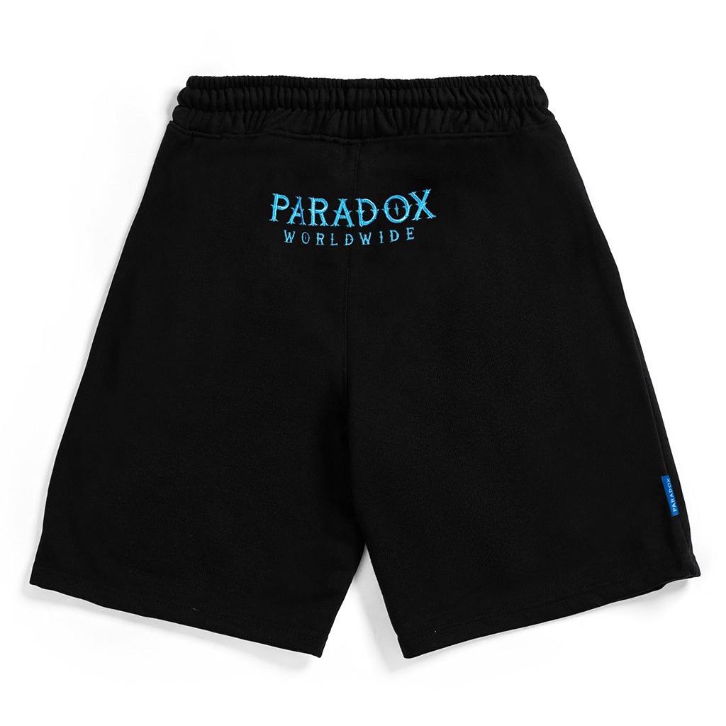 Quần short Paradox VERTICAL EMBOSSING SHORTS - Black