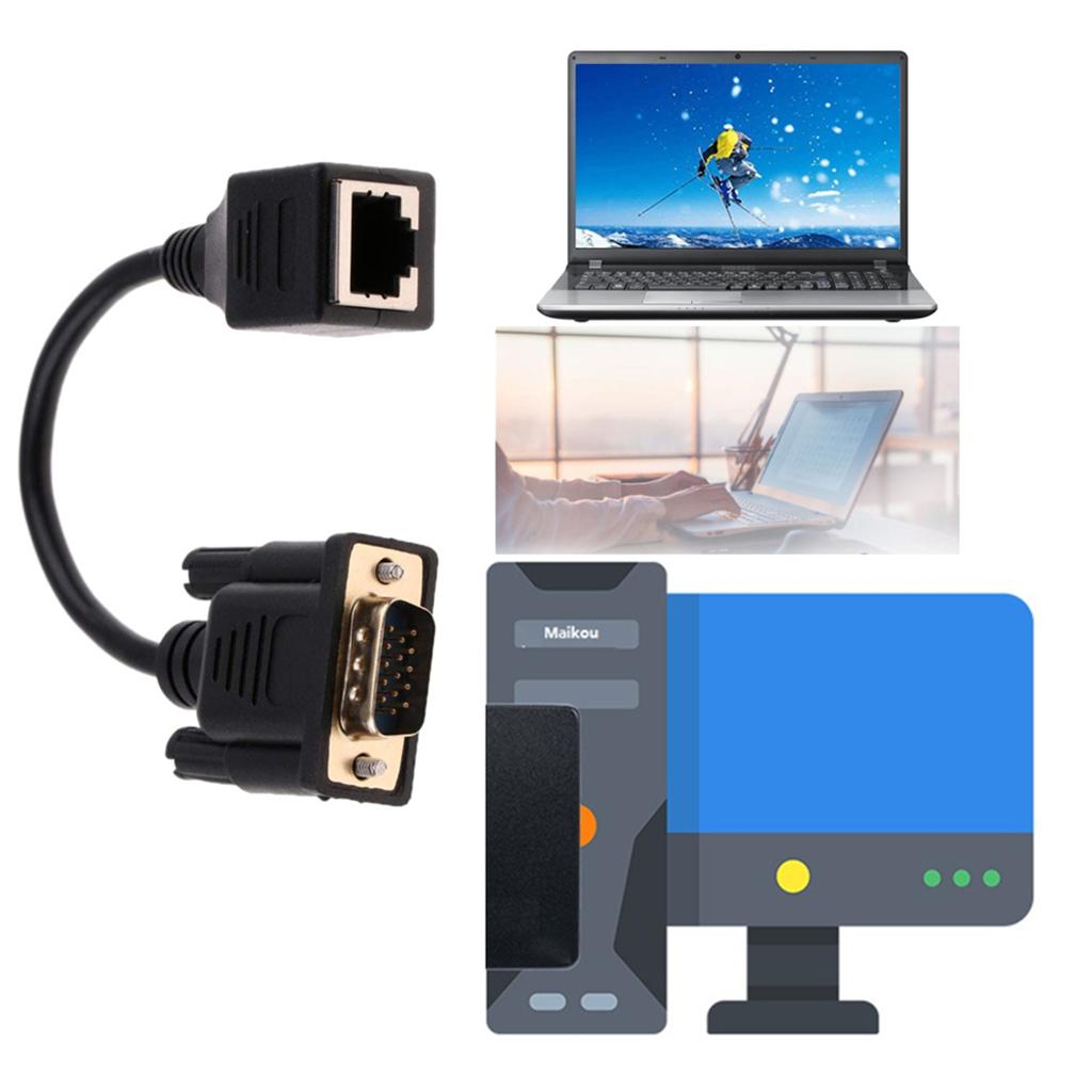 VGA Male to  Female Adapter, The VGA Signal Is Transmitted Through The