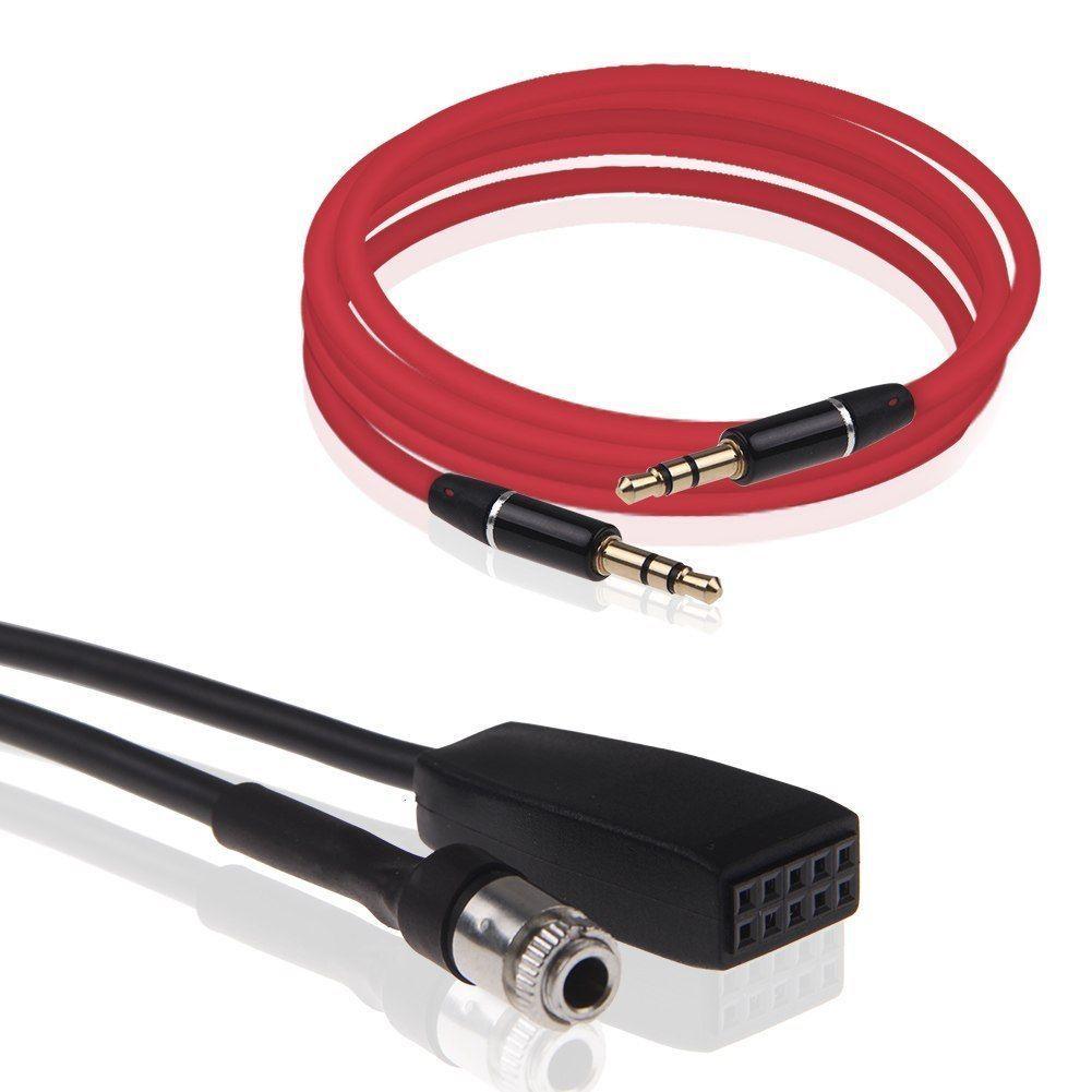 3.5mm Aux Input Adapter Radio Music Cable Female Dash Socket For BMW E46 E53