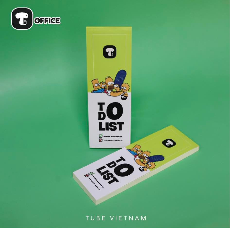 Sổ Tay Nhắc Việc Tube To Do List - Simpson - Sổ tay ghi chép, ghi nhớ hằng ngày