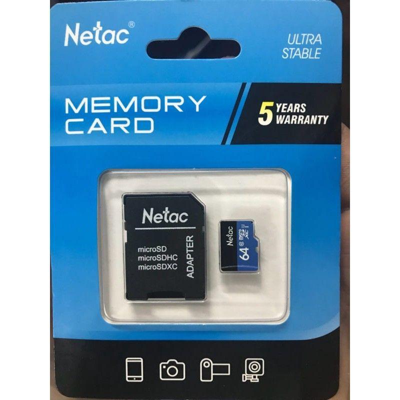 THẺ NHỚ Netac 32GB, 64GB, 128GB -Hàng Chính Hãng