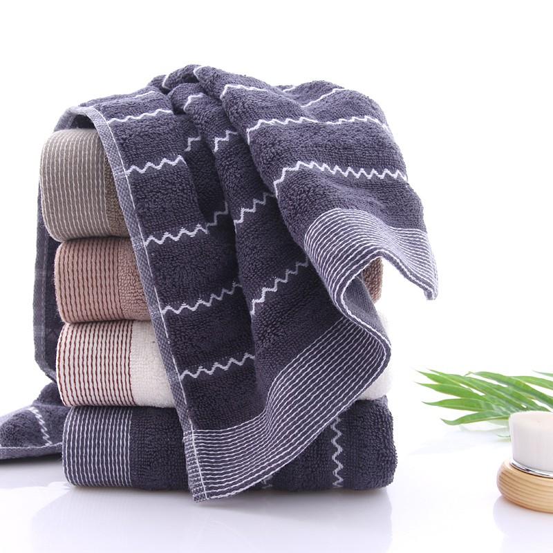 Khăn Tắm Lau Đầu Sợi Bông Cotton Siêu Thấm Hút - Khăn Lau Mặt Gợn Nước (34x74cm)