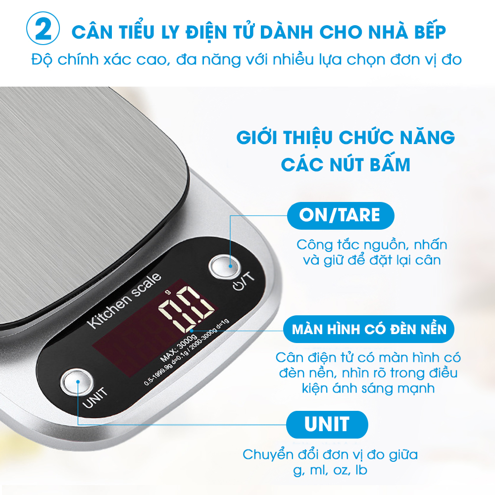 Cân Tiểu Ly Điện Tử Nhà Bếp