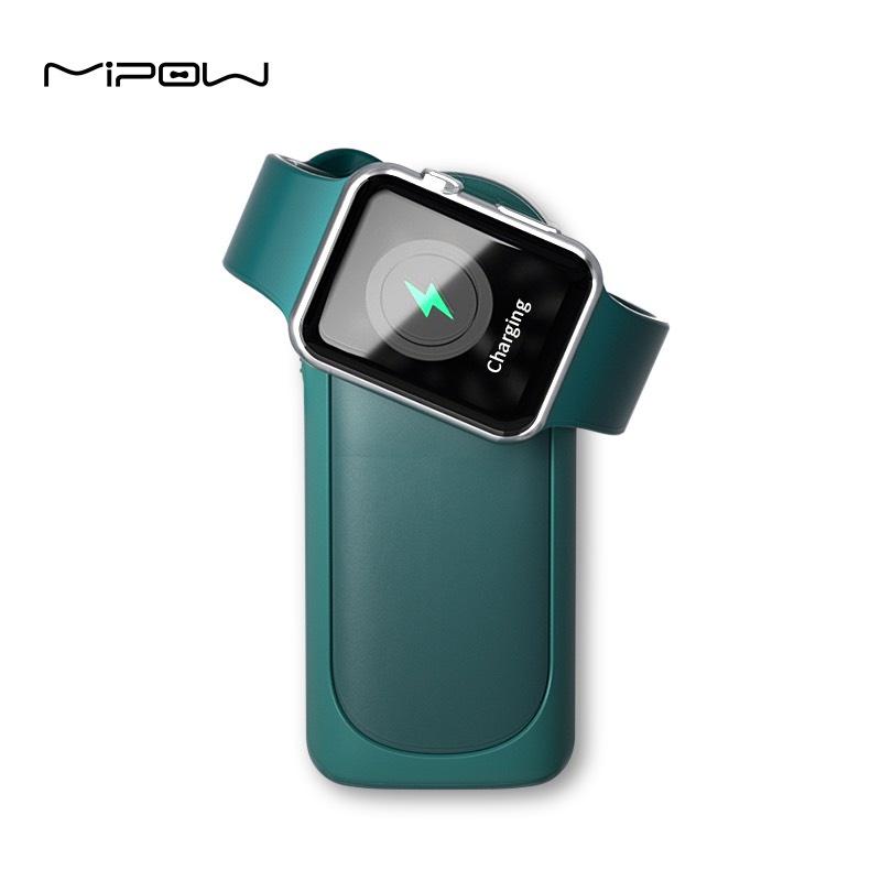 Sạc Dự Phòng Không Dây MIPOW TUBE PRO 10000MAH dành cho APPLE WATCH 4/5/6/7 &amp; IPHONE 12/13 Series - Hàng Chính Hãng