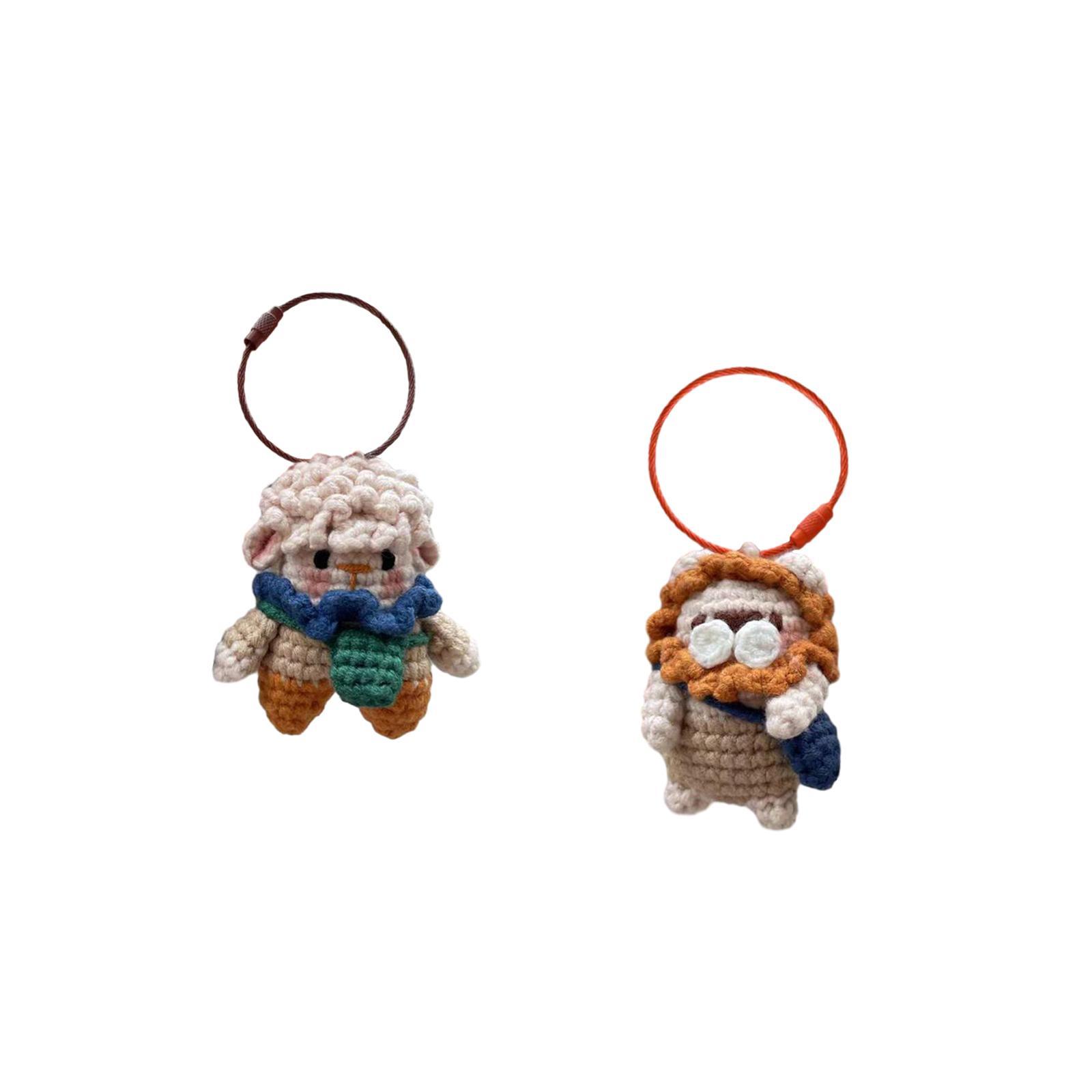 Keychain Pendant Crochet Material Package Doll Hanging Ornament Make Your Own Perfect Gift Hand Knitting Toy Crocheting Accessories