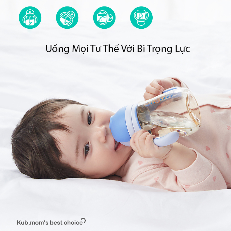 Bình Tập Uống Nước Tritan - Chống Trào Ngược, Uống Mọi Tư Thế, Đã Được Kiểm Định Hợp Quy