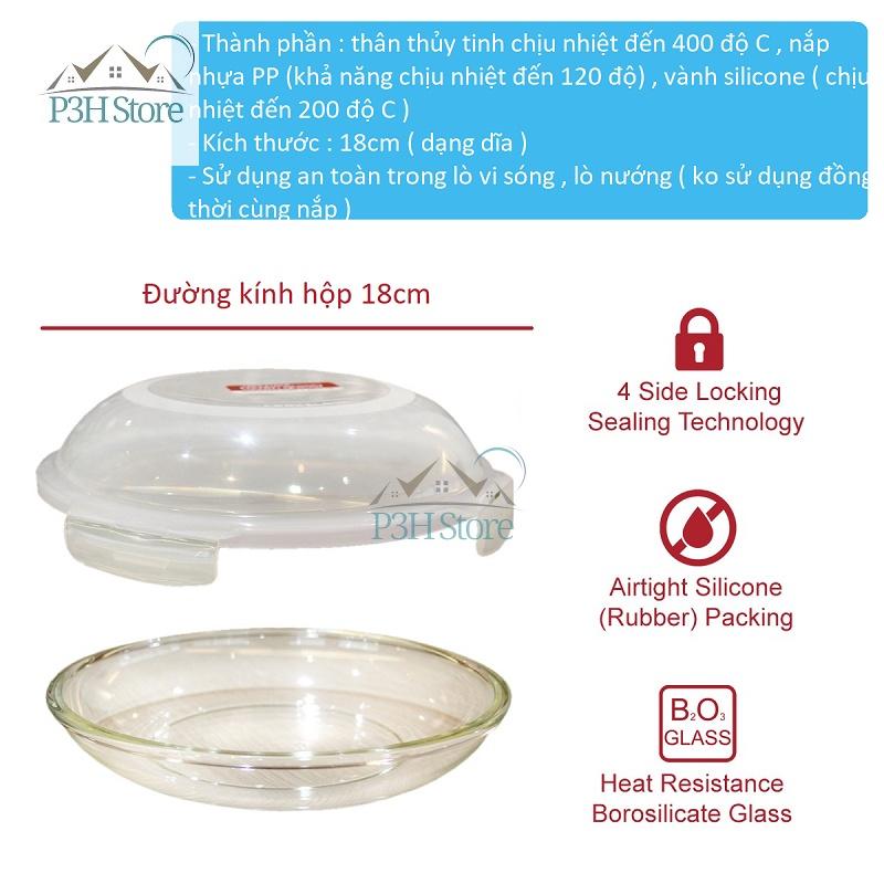 Hộp thủy tinh Lock&amp;Lock nắp vòm Dome Style LLG883 LLG885 -