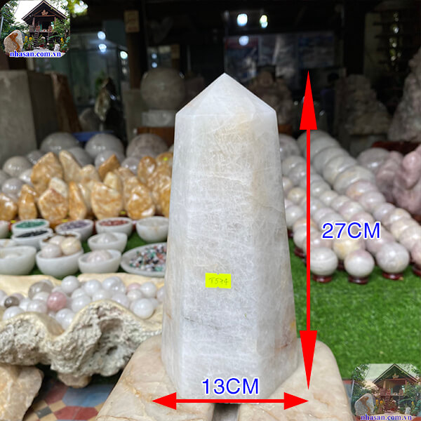Trụ lục lăng thạch anh trắng giúp bạn có giấc ngủ ngon và sâu hơn-5.6kg -T574
