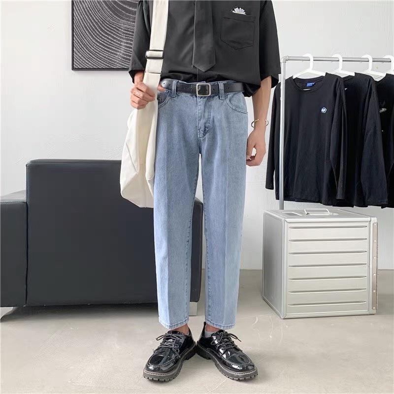 Quần jeans nam baggy kiểu ống rộng dáng suông chất bò quần jeans nam hàn quôc